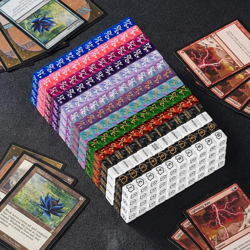 Ravonixis 500 Pieces MTG Counter Bulk Keyword Counters Life Counter Tokens Dice Buff Tokens Compatible with Magic Card Game Accessories CCG Creature Stats (Runestone) - Image 5